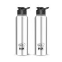Pigeon by Stovekraft Inox hydra 700ml pack of 2 Stainless Steel Drinking Water Bottle 700ml Flipper Cap - Silver (1 year Warranty)...