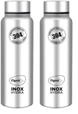 Pigeon by Stovekraft INOX Hydra Plus Stainless Steel Drinking Water Bottle 700 ml - Silver (1 Year Warranty) (Pack of 2)