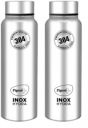 Pigeon by Stovekraft INOX Hydra Plus Stainless Steel Drinking Water Bottle 700 ml - Silver (1 Year Warranty) (Pack of 2)...
