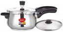 Pigeon by Stovekraft Inox Pro Stainless Steel 5 Litre Pressure cooker with Glass lid (Induction and Gas stove compatible)...