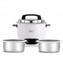 Pigeon by Stovekraft Joy Rice Cooker with Double pot, 1 litres. (White) ...