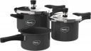 Pigeon by Stovekraft Limited Induction Bottom Hard Anodised Pressure Cooker Outer Lid 1.5 L, 2.5 L, 4.5 L Induction Bottom Pressure Cooker  (Hard Anodized)...