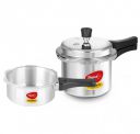 Pigeon by Stovekraft Mini Combi Aluminium Pressure Cooker Set, 2 and 3 Litres with common lid (12610)...