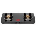 Pigeon by Stovekraft Sleek 2 Burner Ultra Slim Gas Stove with Glass Top, Manual, Black, (14763)...