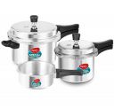 Pigeon By Stovekraft Special Aluminium Pressure Cooker Combo with Outer Lid Gas Stove Compatible 2, 3, 5 Litre Capacity for Healthy Cooking (Silver)...
