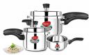 Pigeon By Stovekraft Special Stainless Steel Pressure Cooker with Outer Lid Induction and Gas Stove Compatible 2, 3, 5 Litre Capacity for Healthy Cooking (Silver)...