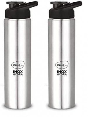 Pigeon by Stovekraft Stainless Steel INOX Hydra 1000 Drinking Water Bottle 900 ml - Silver (Pack of 2)