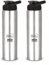 Pigeon by Stovekraft Stainless Steel INOX Hydra 1000 Drinking Water Bottle 900 ml - Silver (Pack of 2)...