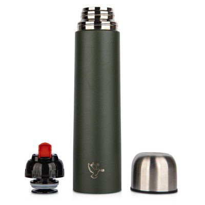 Pigeon by Stovekraft Stark Plus Galaxy Stainless Steel Double Walled Leak Proof Thermos Flask with Copper Coating Inside for Better Hot & Cold Retention 750 ml (Green)