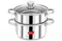 Pigeon by Stovekraft Steel X Steamer Stainless Steel Induction Base, Silver...