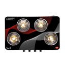 Pigeon Cosmic 4 Burner Glass Cooktop | SABAF Valves and Burners | 7 Year Warranty | Rust Proof Ultra - Slim Body | Toughened Glass | 92mm Super Jumbo Brass Burner | Manual Ignition...