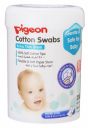 Pigeon Cotton Swabs Extra Thin Stem,BPA Free,100 % Soft Cotton Tips,Eco Friendly,200 pcs...