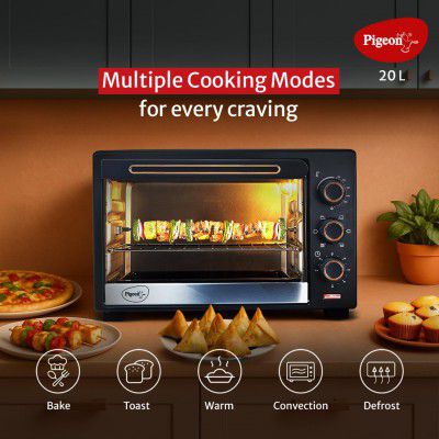 Pigeon Electric Oven (12383) 20 Liters OTG with Grill and Rotisserie