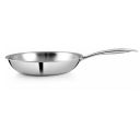 Pigeon Elite Stainless Steel Triply Fry Pan 24 cm, Gas Stove and Induction Compatible - Silver...