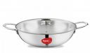 Pigeon Elite Stainless Steel Triply Kadhai 20 cm, Silver...