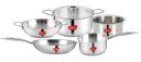 Pigeon Elite Stainless Steel Triply Tope 14cm, Gas Stove and Induction Compatible for Fast Cooking and Longer Heat Retention, Along with Even Heat Distribution- Silver...