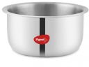 Pigeon Elite Stainless Steel Triply Tope 22cm, Gas Stove and Induction Compatible for Fast Cooking and Longer Heat Retention, Along with Even Heat Distribution- Silver...