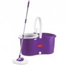 Pigeon Enjoy Spin Mop with 360 Degree Rotating PVC Magic Mop Set for Wet and Dry Floor/Wall (Lavender, 2 refills), large (12458-L)...