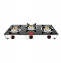 Pigeon Favourite 3 Burner Gas Stove | Auto Ignition | Brass Burner | Toughened Glass | 2 year Warranty...