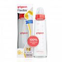 Pigeon Flexible Glass Nursing/Feeding Bottle With Added Nipple L,For 9+ Month Babies,240 ml...