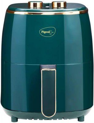 Pigeon Healthifry Manual with 360 High Speed Air Circulation Technology 1200 W with Non-Stick Basket - Green Air Fryer  (4.2 L)