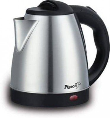 Pigeon Hot Electric Kettle (1.5 L, Silver, Black)