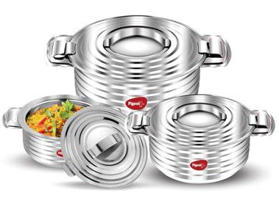 Pigeon HotPot Insulated Stainless Steel Casserole 1,1.5,2.5 litres, Insulated Thermal Serving Bowl, Keeps Food warm