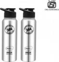 Pigeon Inox Hydra 700 ml Bottle  (Pack of 2, Black, Steel/Chrome, Steel)...