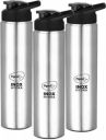 Pigeon Inox Hydra 700 ml Sipper (Pack of 3, Black, Steel/Chrome, Steel)...
