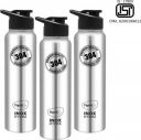 Pigeon Inox Hydra 900 ml Bottle  (Pack of 3, Black, Steel/Chrome, Steel)...