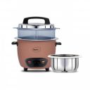 Pigeon Inox Pro Rice Cooker with Steamer, 1.8 litres | Stainless Steel Lid | 700 Watts...