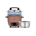 Pigeon Inox Pro Rice Cooker with Steamer, 1 litres | 700 Watts | 1 Steel Cooking Pot (Pink)...