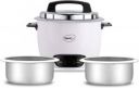 Pigeon Joy 2 Pot Electric Rice Cooker (1 L, White)...