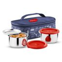 Pigeon Lunch Box Nutri Fresh Stainless Steel Insulated Tiffin Box Pack of 2 - Blue...