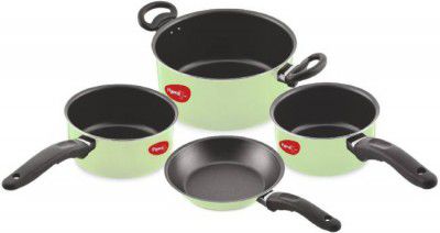 Pigeon Master Chef 4 Piece Non-Stick Coated Cookware Set  (Aluminium, 4 - Piece)