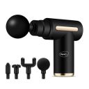 Pigeon Pulse Gun Massager, 4 Heads, 6 Speed, Rechargeable, Handheld, Percussion Muscle Massager (Black)...