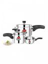 Pigeon Set of 3 Stainless Steel Outer Lid Pressure Cooker Combo with Induction - 2, 3, 5 L...
