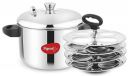 Pigeon Stainless Steel Idly Maker 4 Plates Compatible with Induction and Gas Stove...