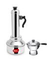 Pigeon Stainless Steel Puttu Maker/Puttu Kudam and Chiratta Puttu Combo with steamer plate, Steel rod, Toxin Free, High-Grade Stainless Steel...
