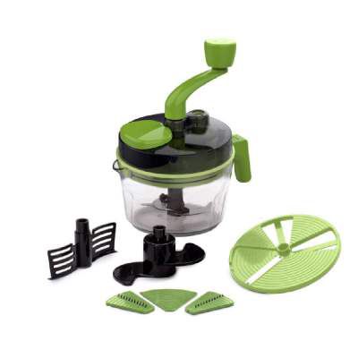 Pigeon Tornado Turbo Manual Food Processor for Chopping, Dough Making, Slicing, Shredding,and whipping - Bowl capacity 1.5 Litre (14691)