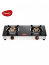 Pigeon Black Glasstop 2 Burner Manual Gas Stove...