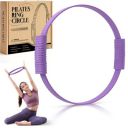 Pilates Ring Circle, 14" Magic Circle Pilates Rings for Focusing on Toning Inner Thighs, Arms, and Core, Fitness Exercise Ring Workout Ring for Yoga and Pilates (Purple)...