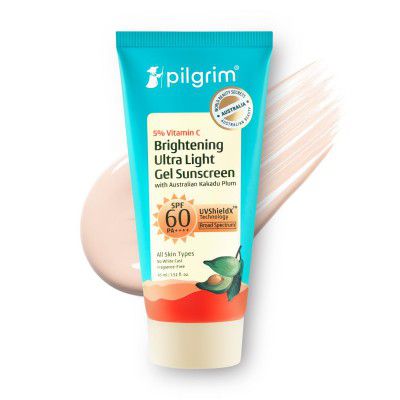 Pilgrim 5% Vitamin C Brightening Ultra Light Gel Sunscreen SPF 60 PA++++ 45ml 