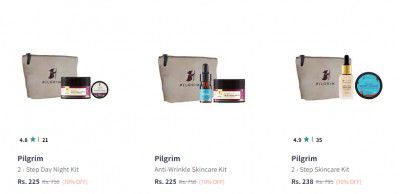 Pilgrim Skin Care Products at Minimum 70% off