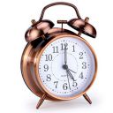 PILIFE Retro Alarm Clock 4 inches Super Silent Non-Ticking Twin Bell Alarm Clock with Backlight,No Snooze,Battery Operated,for Bedroom,Bedside,Loud Bell for Heavy Sleepers,Bronze...