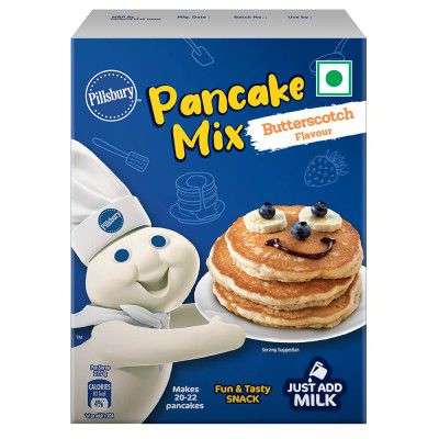 Pillsbury Butterscotch Flavour Pancake Mix| Makes 20-22 Pancakes| 500g