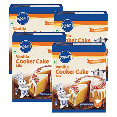 Pillsbury Cooker Cake Mix, Vanilla, 636 g, Pack of 4