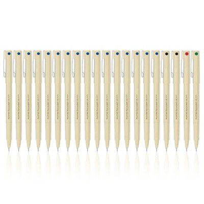 Pilot Hi-Tecpoint O5 0.5mm Extra Fine Point Roller Ball Pen | Pack Of 20 (16 Blue + 2 Black + 1 Red + 1 Green)