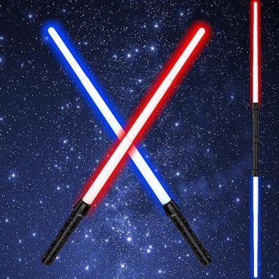 PINAKA Kid Star Wars Light Saber Without Batteries (Set Of 2) Red And Blue Color With Sound Effect And Light Sabers
