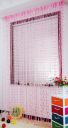Pindia 6 feet 1 PC Baby Pink String Net Heart Design Door Window Curtain...